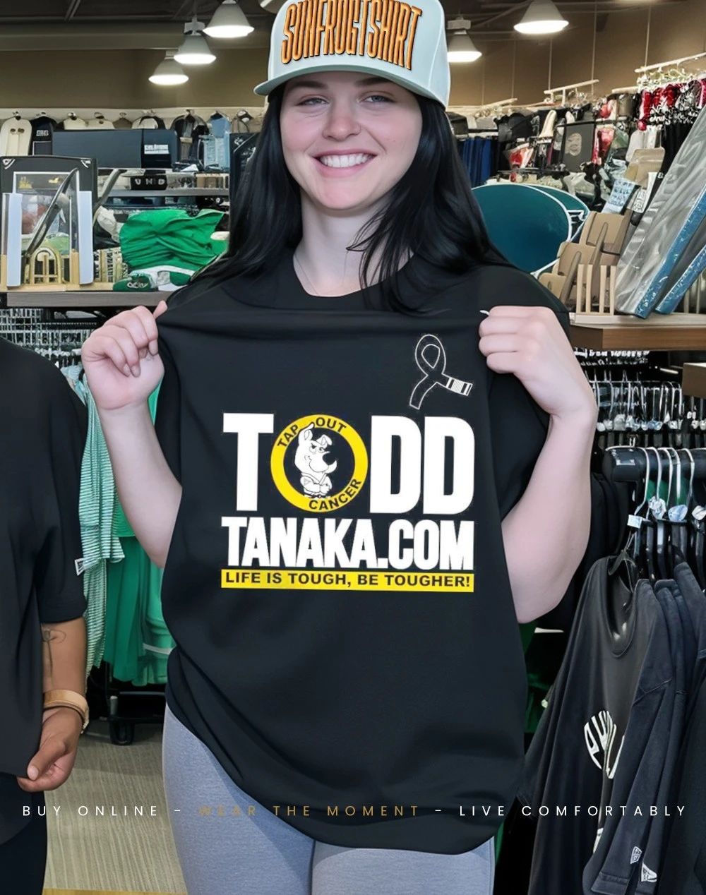 Todd tanaka aloha tap out cancer life is tough be tougher shirt