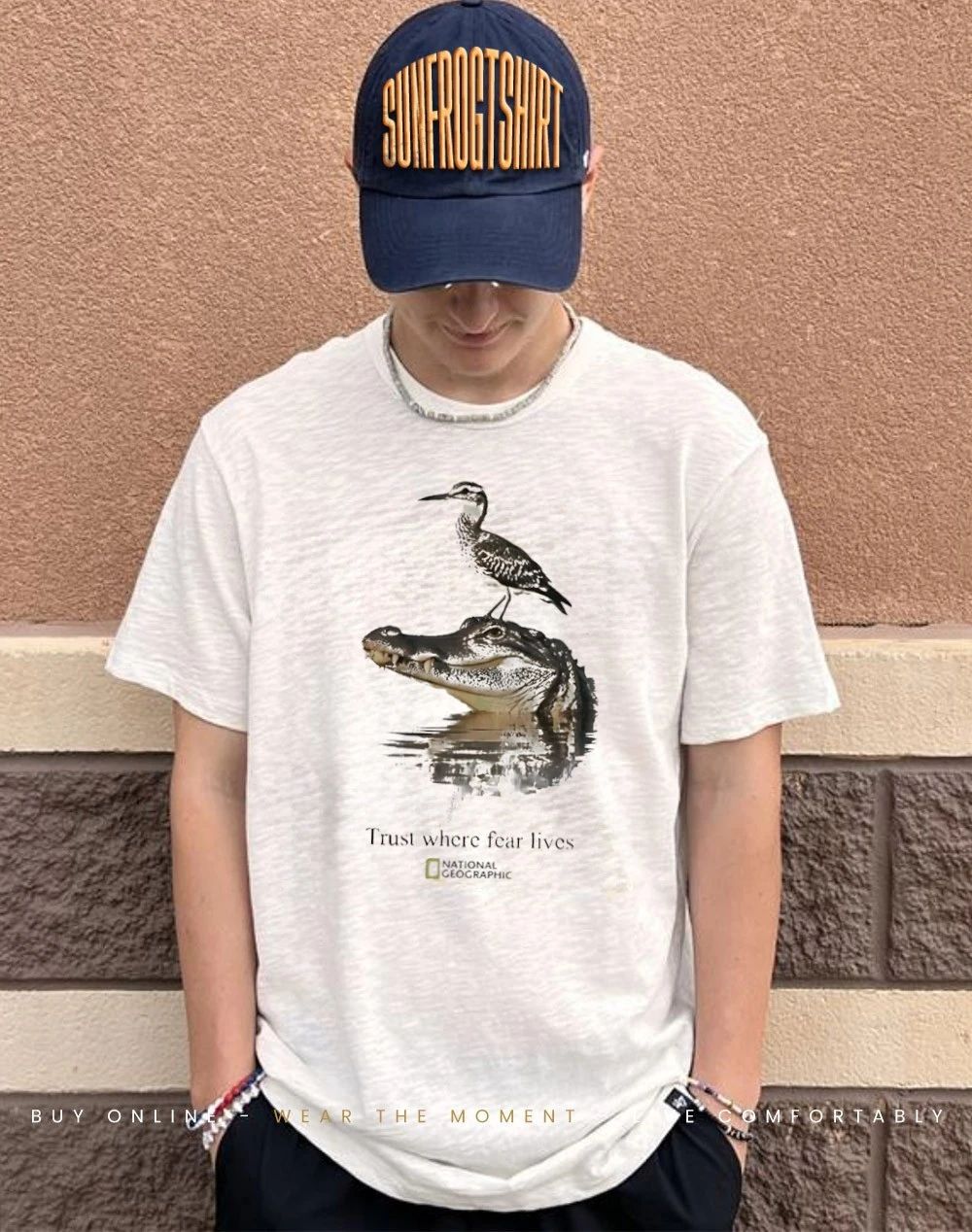 National Geographic Alligator Bird Trust Where Fear Lives shirt