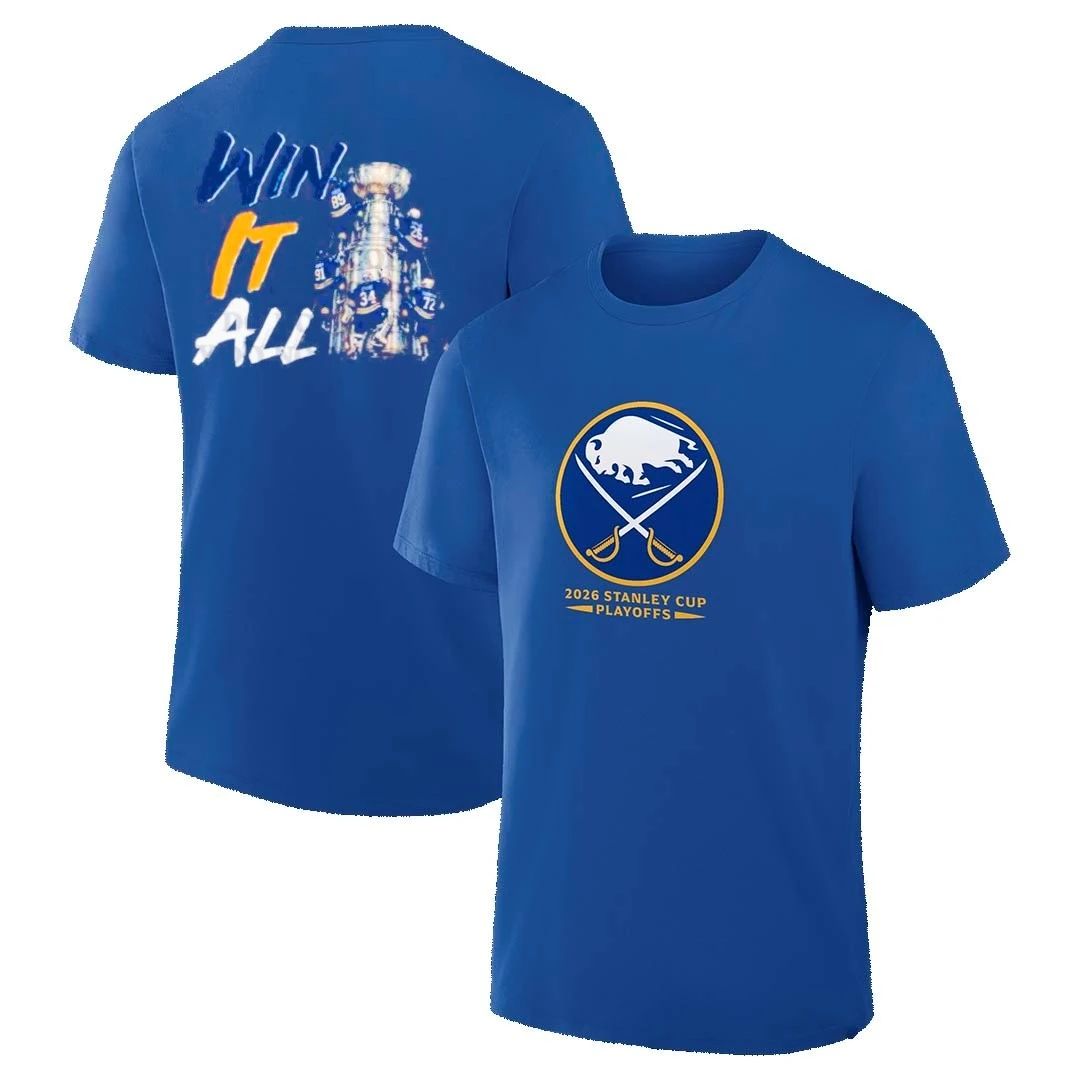 Buffalo Sabres Win It All 2026 Stanley Cup Playoffs front and back shirt