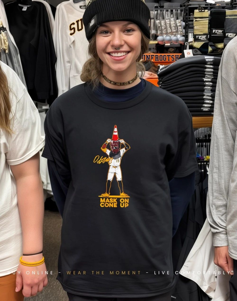 Oneil Cruz Pittsburgh Pirates Mask On Cone Up signature shirt