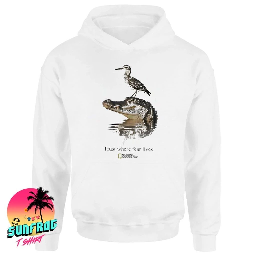 National Geographic Alligator Bird Trust Where Fear Lives shirt