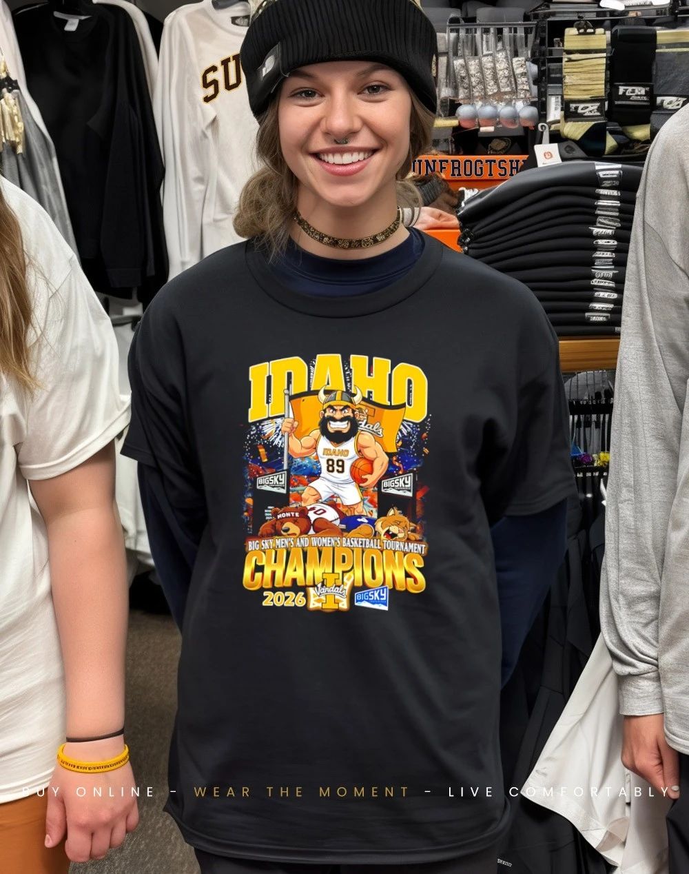 Idaho Vandals 2026 Big Sky Men’s and Women’s Basketball Tournament Champions mascot shirt