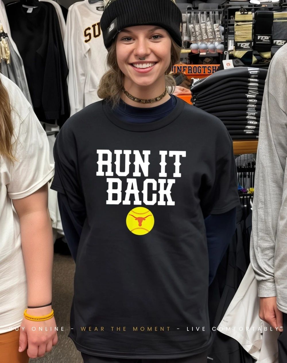 Texas Softball Run It Back logo shirt