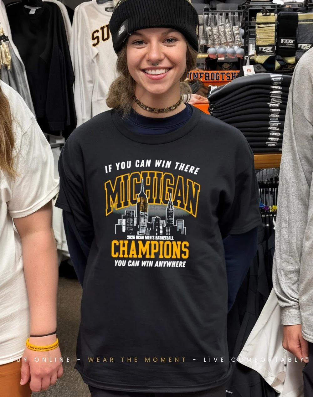 Michigan Wolverines Basketball National Champions if you can win there you can win anywhere shirt
