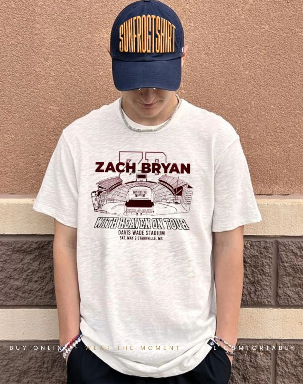 Mississippi State Bulldogs x Zach Bryan 2026 Tour Davis Wade Stadium shirt