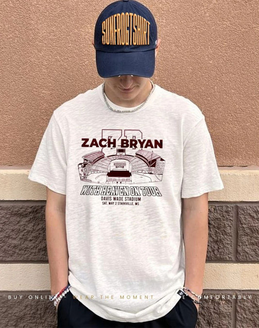 Mississippi State Bulldogs x Zach Bryan 2026 Tour Davis Wade Stadium shirt