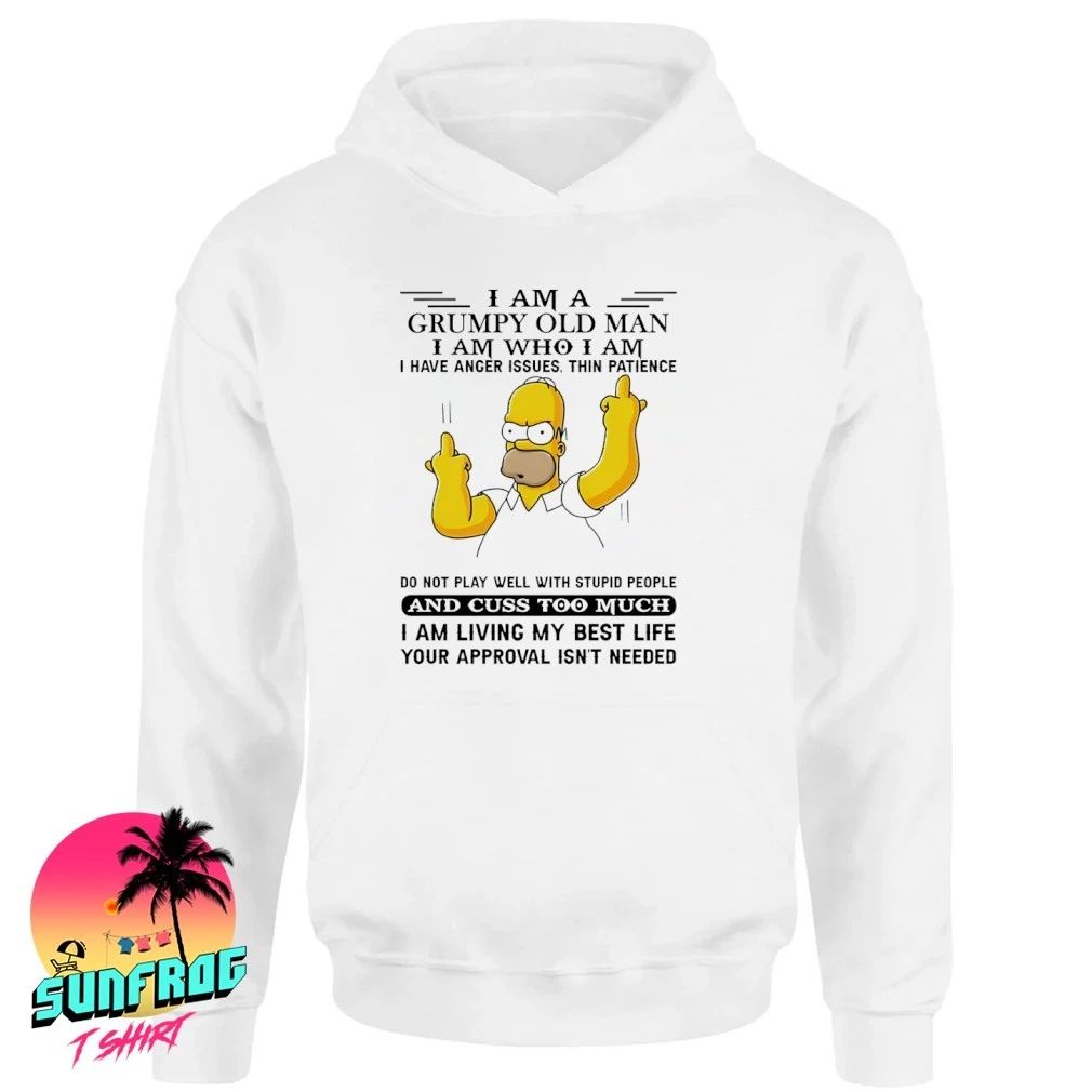Simpsons I am a grumpy old man I am who I am shirt