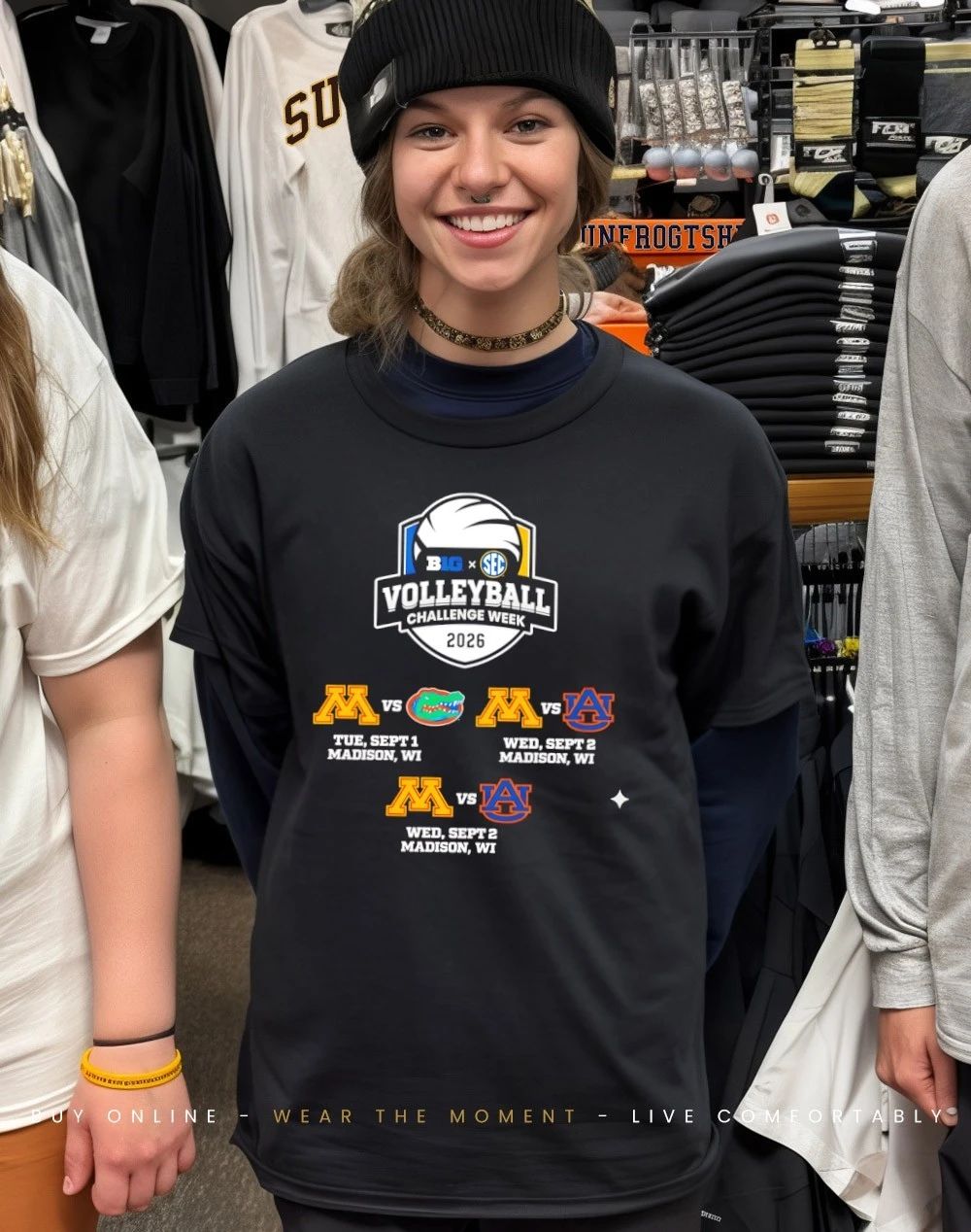 Big Ten x SEC Volleyball Challenge Week 2026 Minnesota Vs Florida Minnesota Vs Auburn Logos shirt