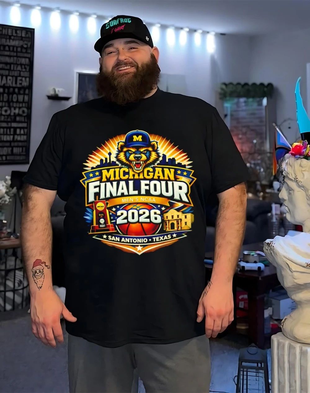 Michigan Wolverines Men’s Basketball Final Four 2026 San Antonio Texas graphic shirt