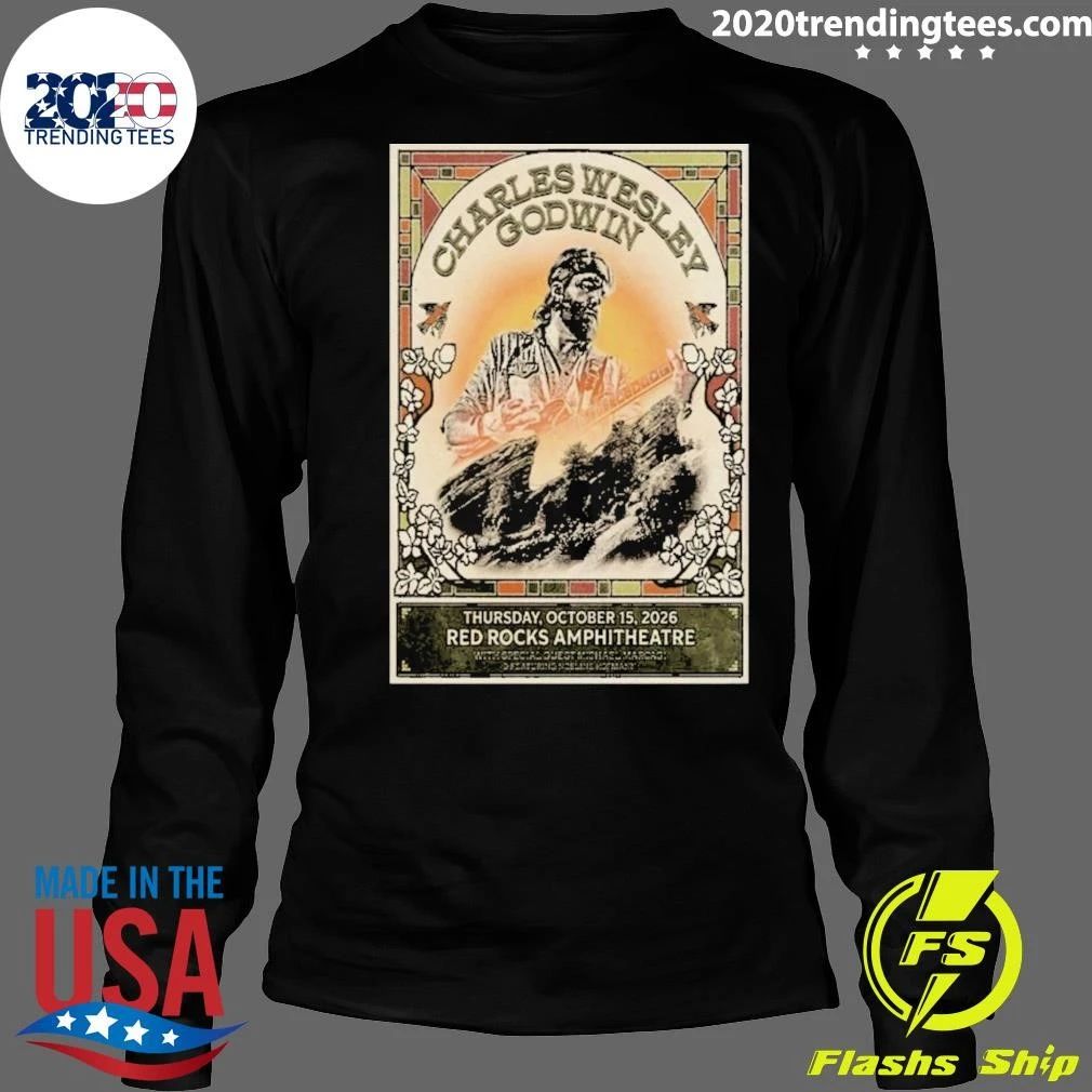 Charles Wesley Godwin Red Rocks Amphitheatre October 15 2026 Concert Shirt