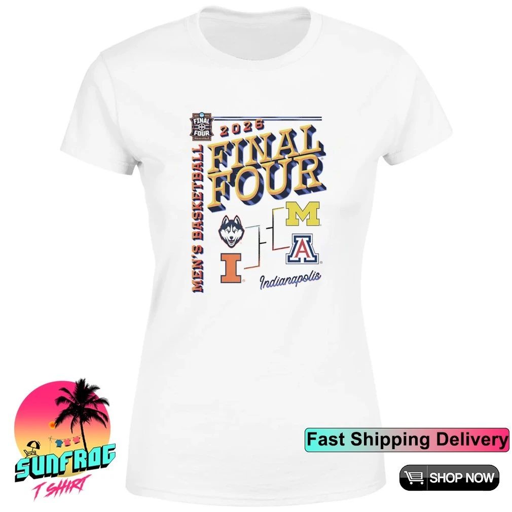 Illinois Basketball 2026 Final Four Bracket Arizona Michigan Illinois Uconn shirt