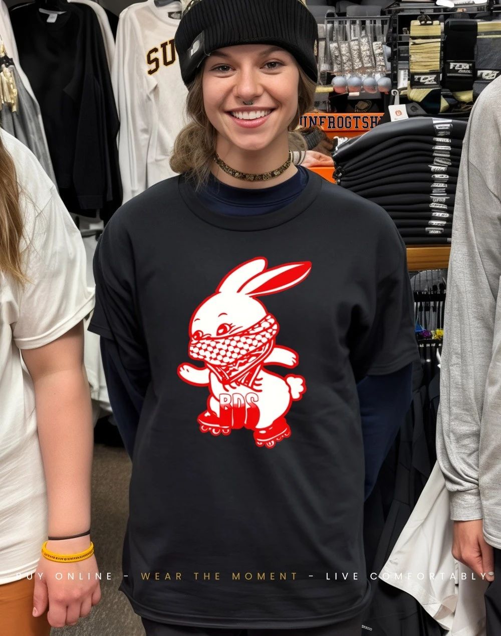 Bunny BDS free Palestine shirt