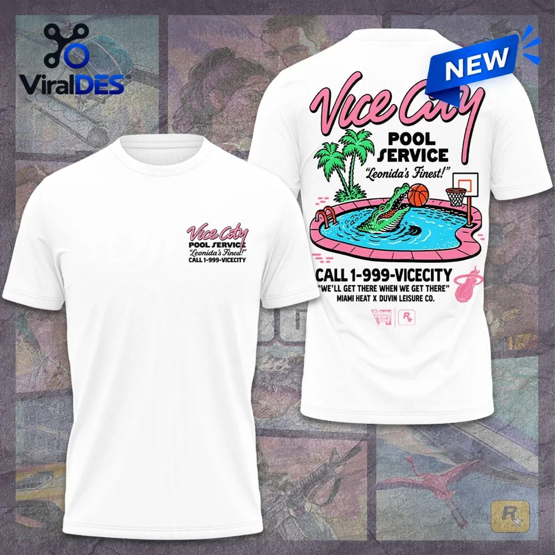 Grand Theft Auto VI x Miami Heat White Shirt