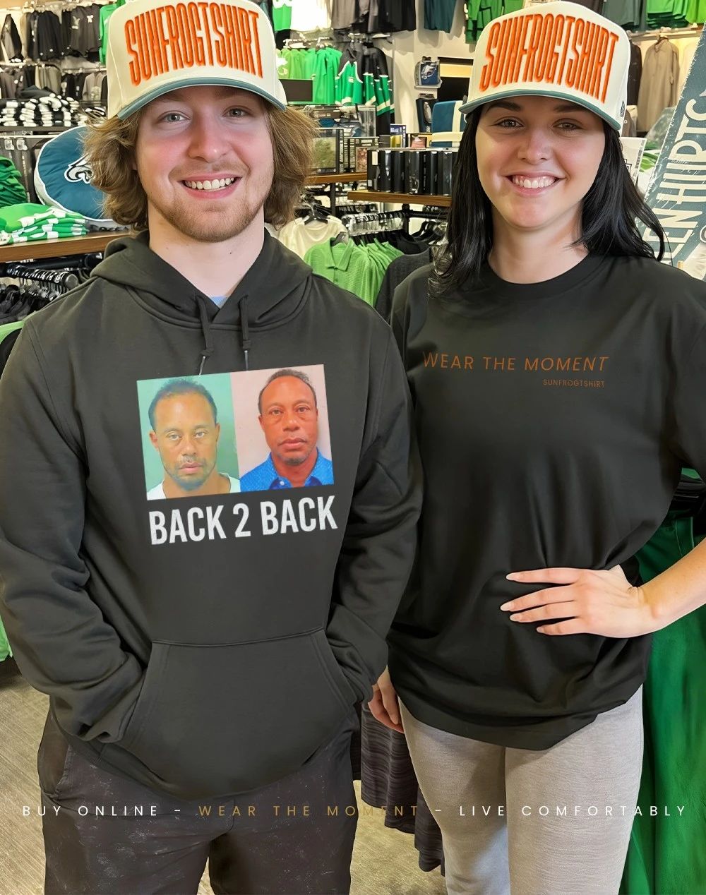 Tiger Woods Back 2 Back Mugshot Shirt