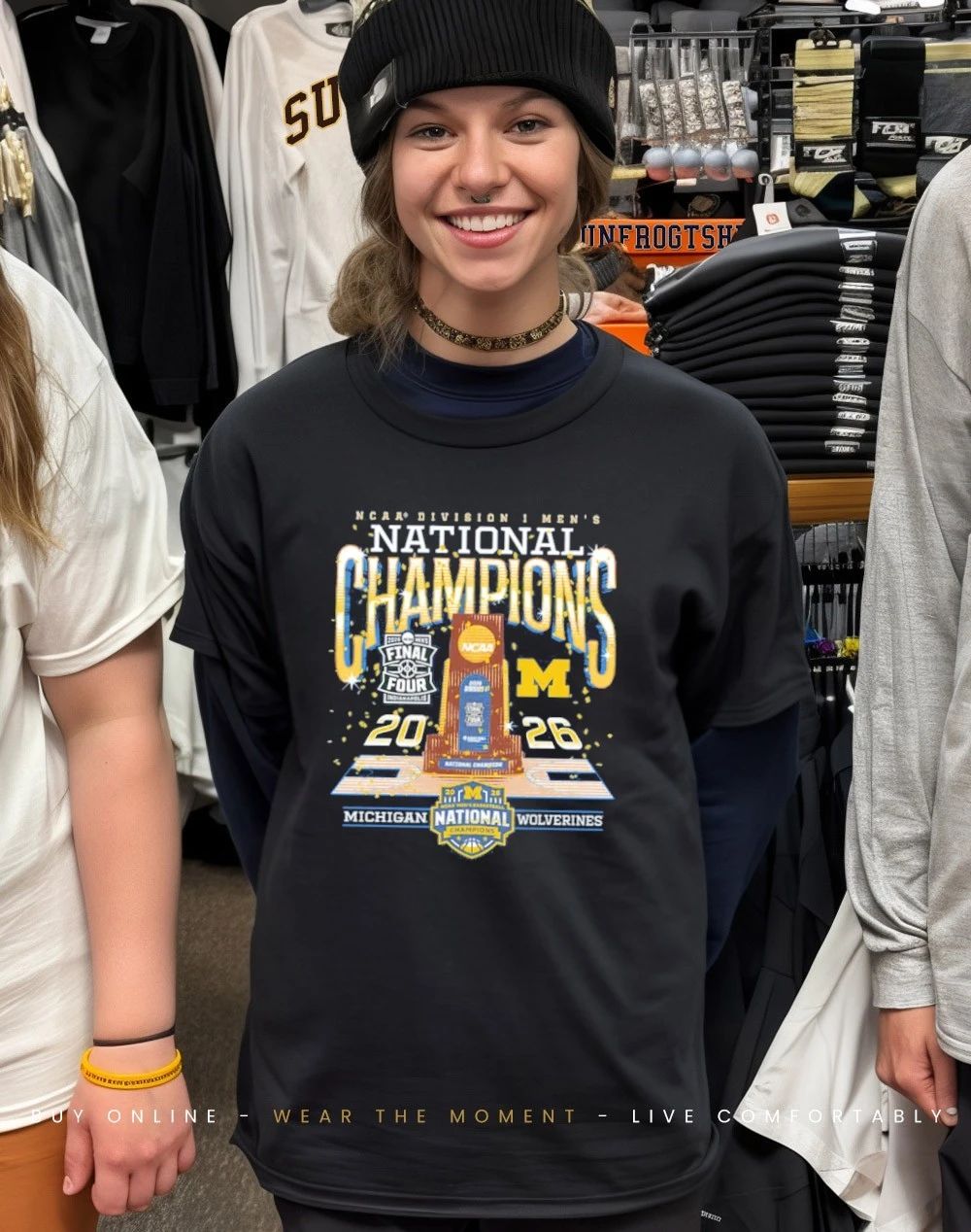 Michigan Wolverines 2026 Men’s Basketball National Champions Trophy shirt