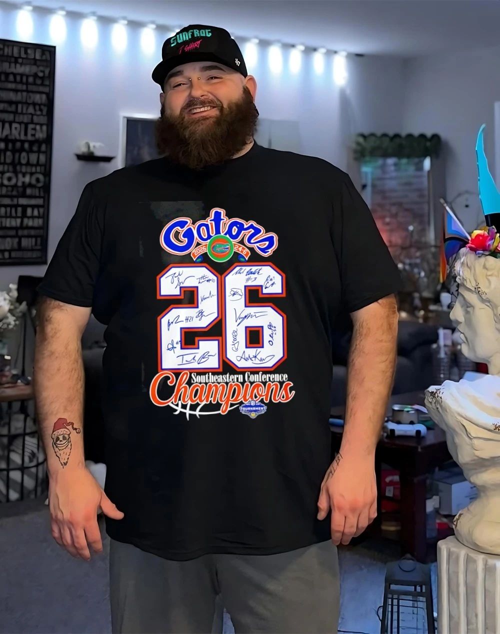 Florida Gatos 2026 Southeastern Conference Champions 24-6 signatures shirt
