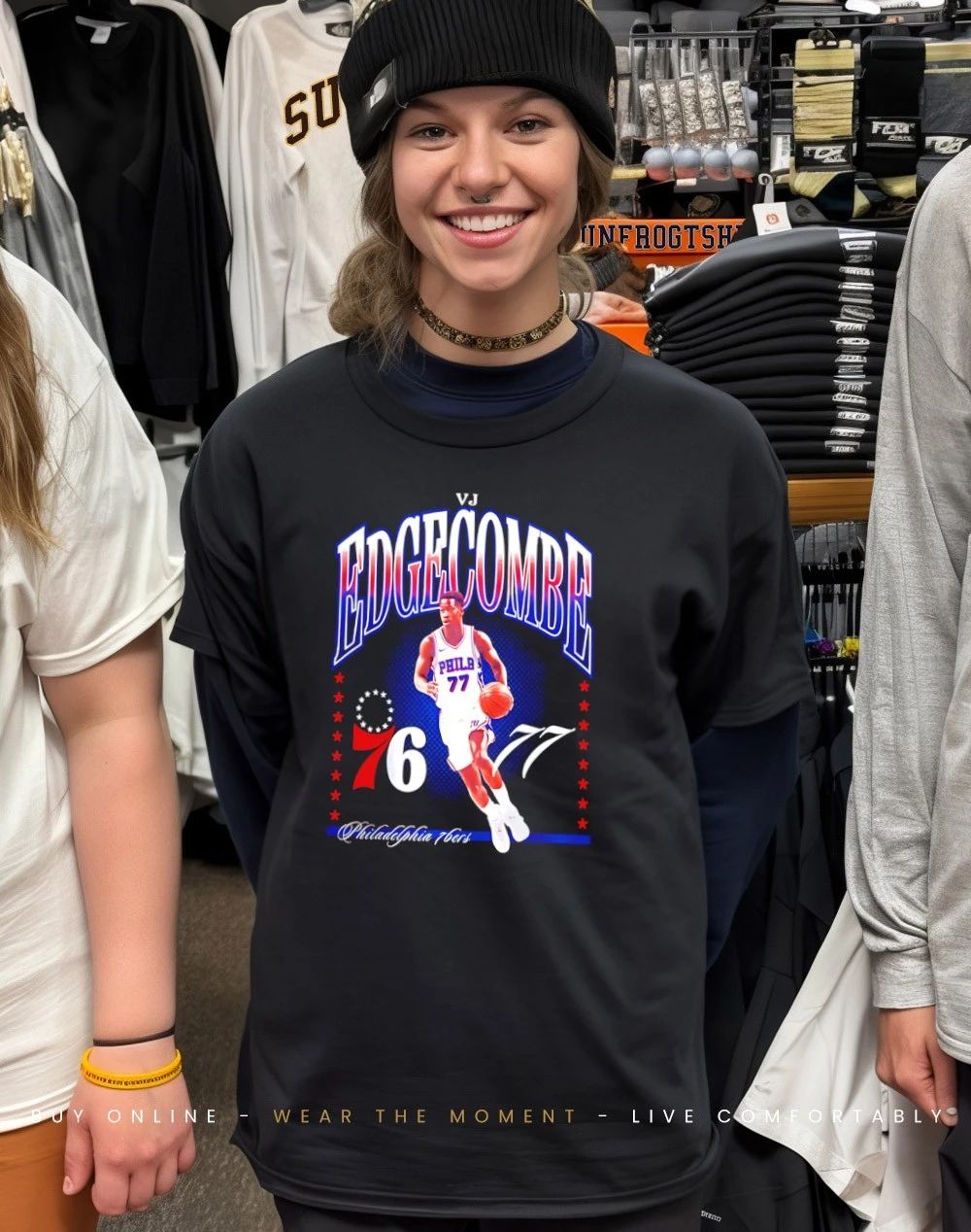 VJ Edgecombe Philadelphia 76ers Hype graphic shirt