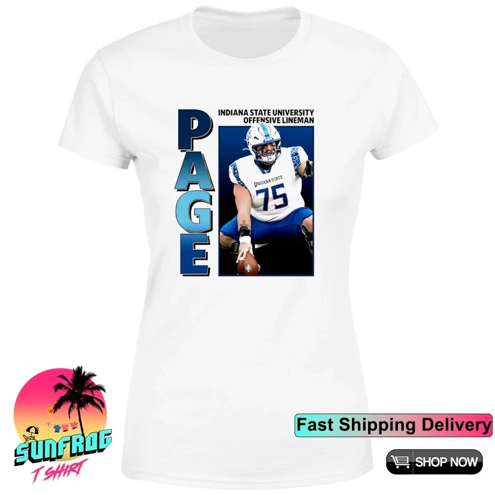 Drew Page Indiana State Basketball Offensive Lineman shirt