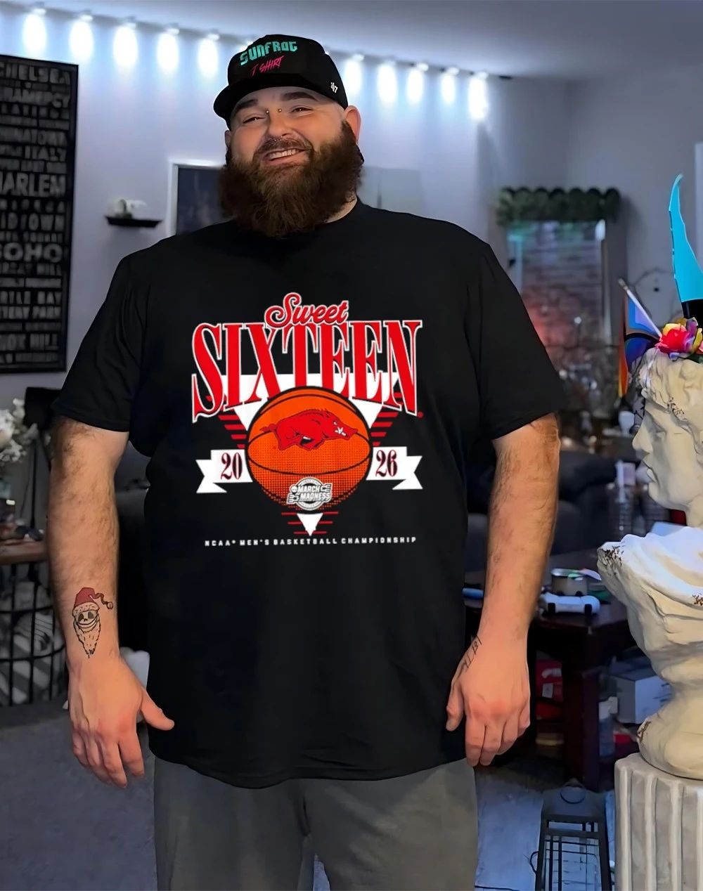 Arkansas Razorbacks MBB NCAA 2026 Sweet Sixteen logo shirt
