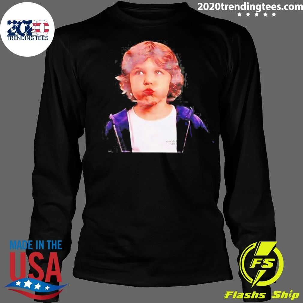 William Jakrapatr Wearing Adlv Curly Hair Baby Face Shirt
