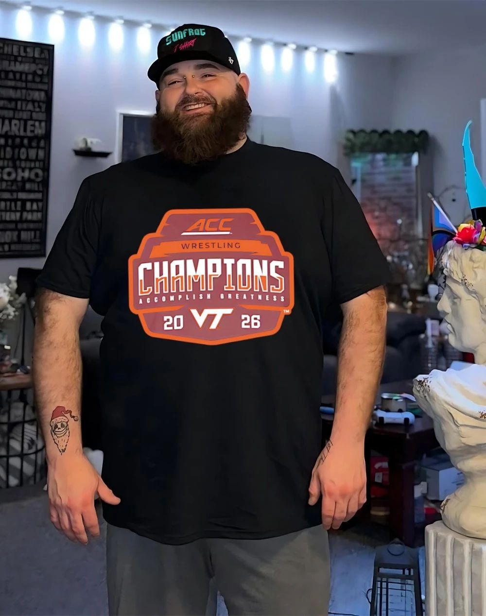 Maroon Virginia Tech Hokies 2026 ACC Men’s Wrestling Tournament Champions shirt