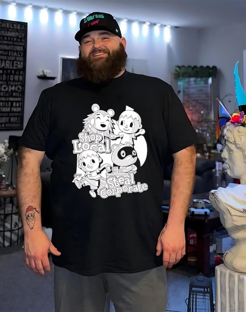 Shop Local Steal Corporate Clay cartoon shirt