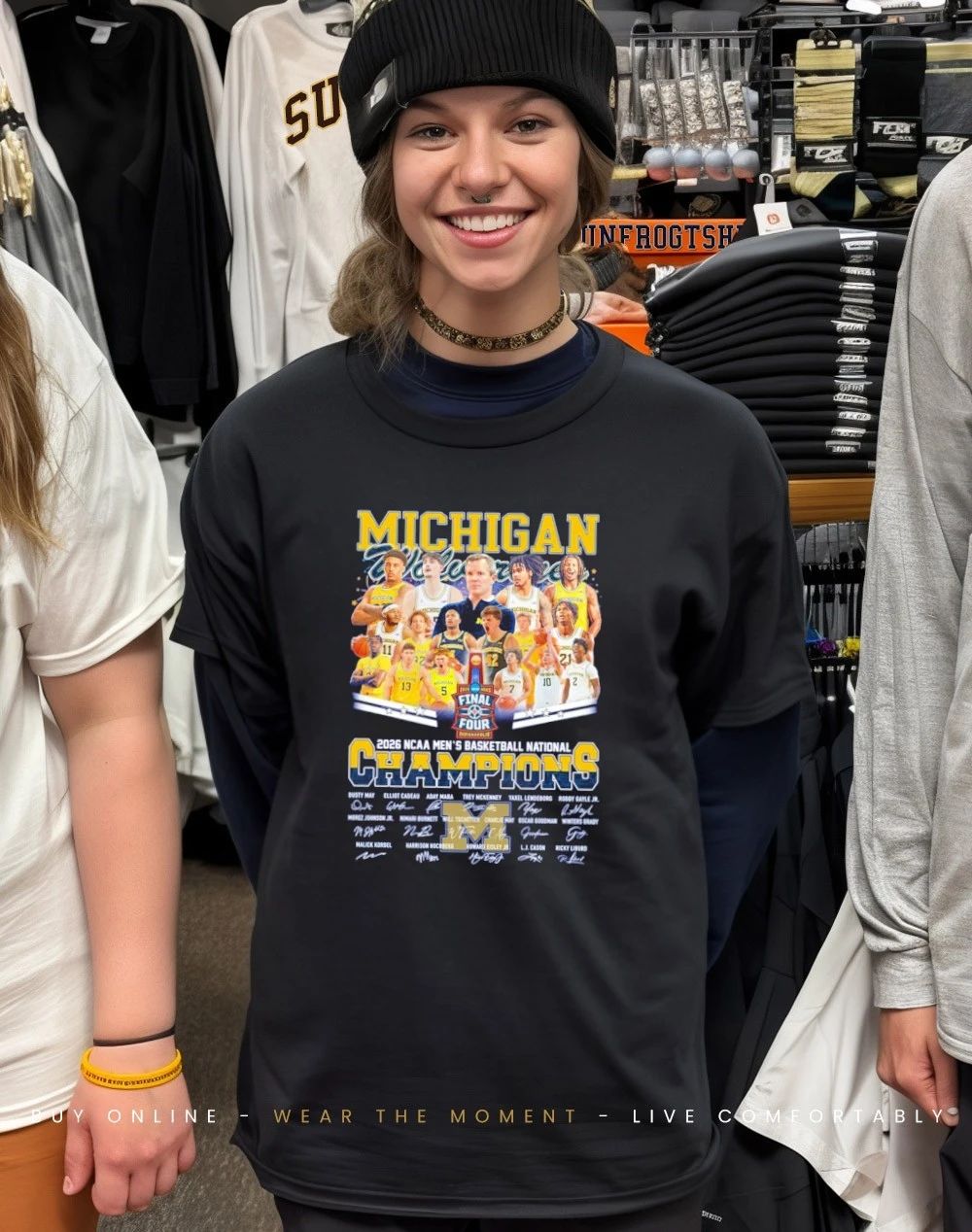 Michigan 2026 Ncaa Men’s Basketball National Champions signatures shirt