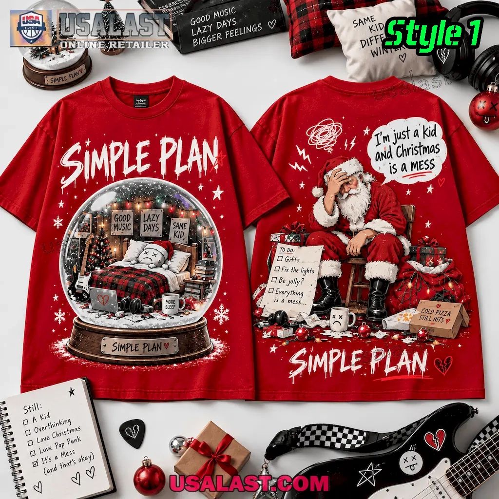 Simple Plan I’m Just A Kid And Christmas Is A Mess 3D Shirt