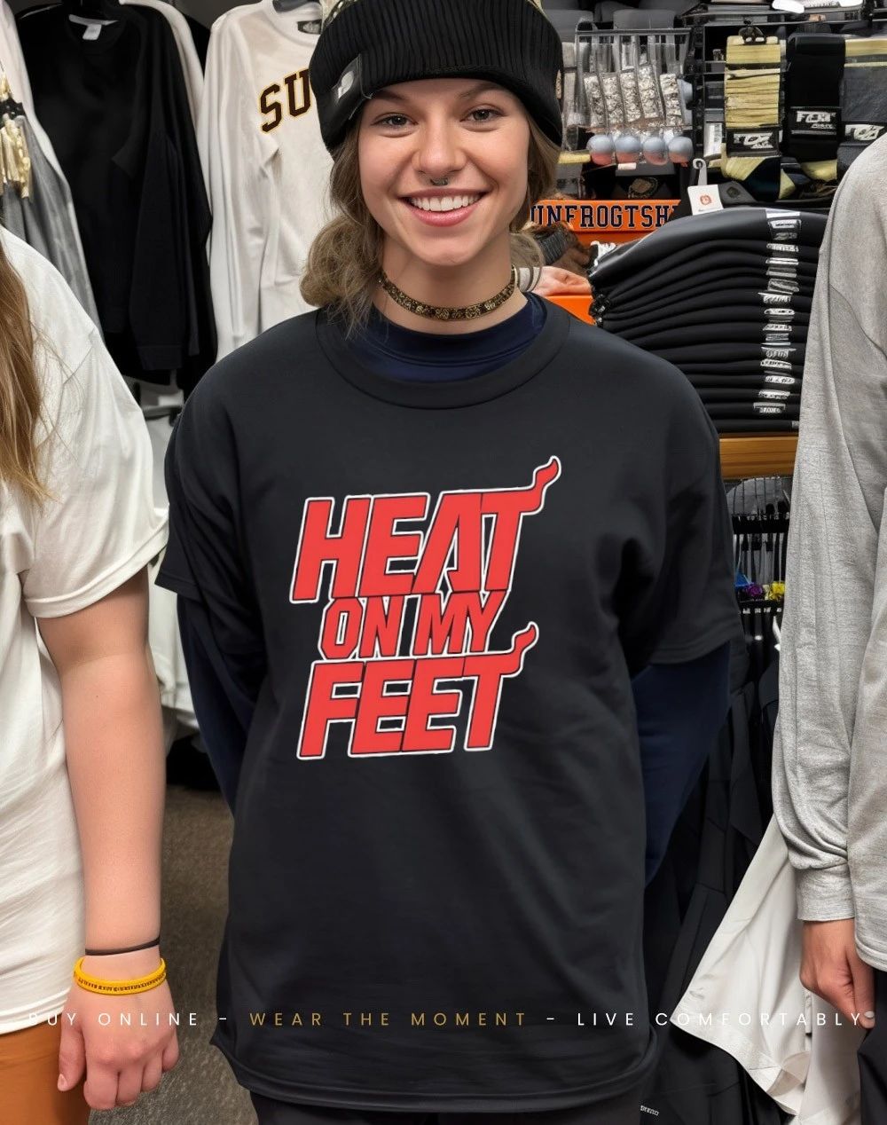 Heart on my feet shirt