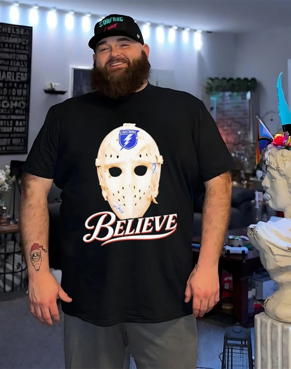 Believe Mask Tampa Bay Lightning shirt