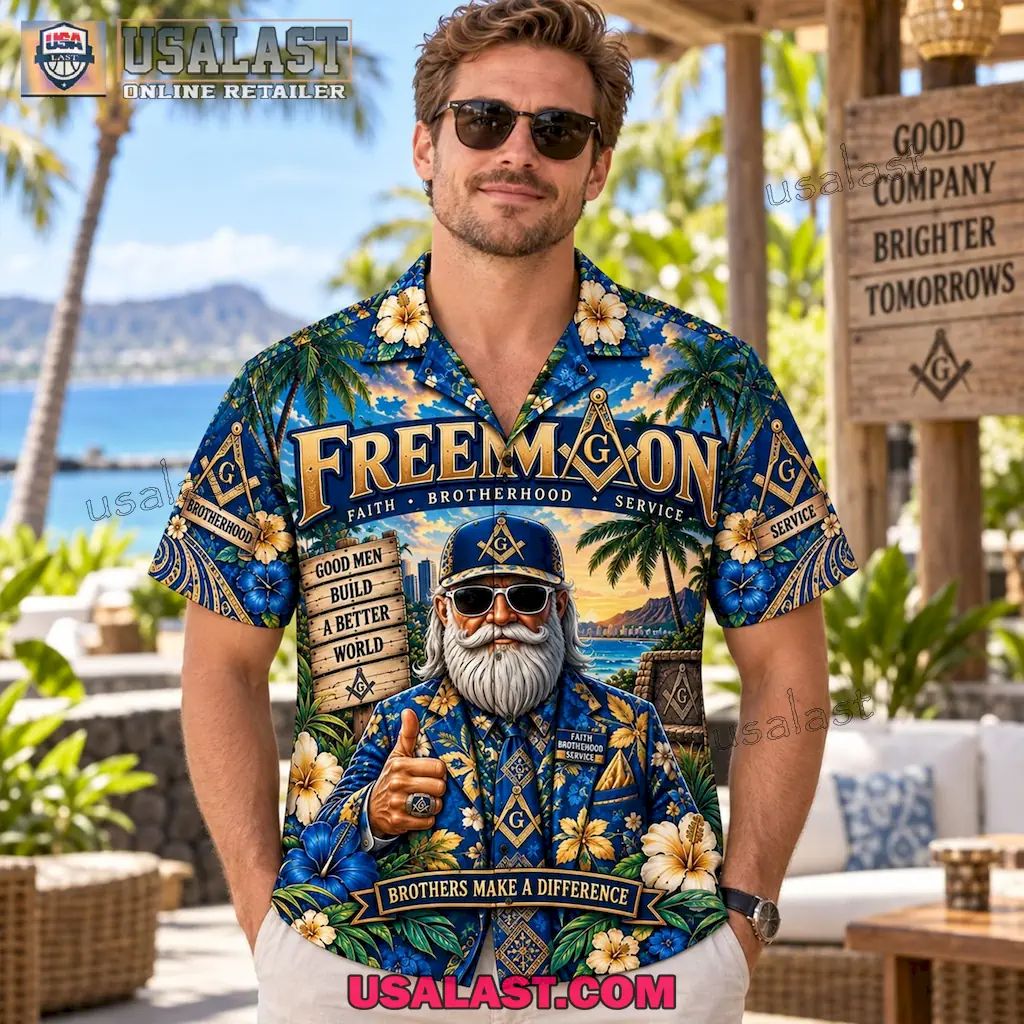 Freemason Brothers Make A Difference Tropical Premium Hawaiian Shirt