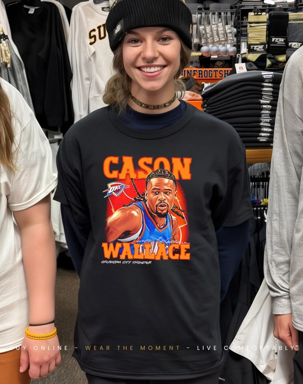 Cason Wallace Oklahoma City Thunder Airbrush shirt