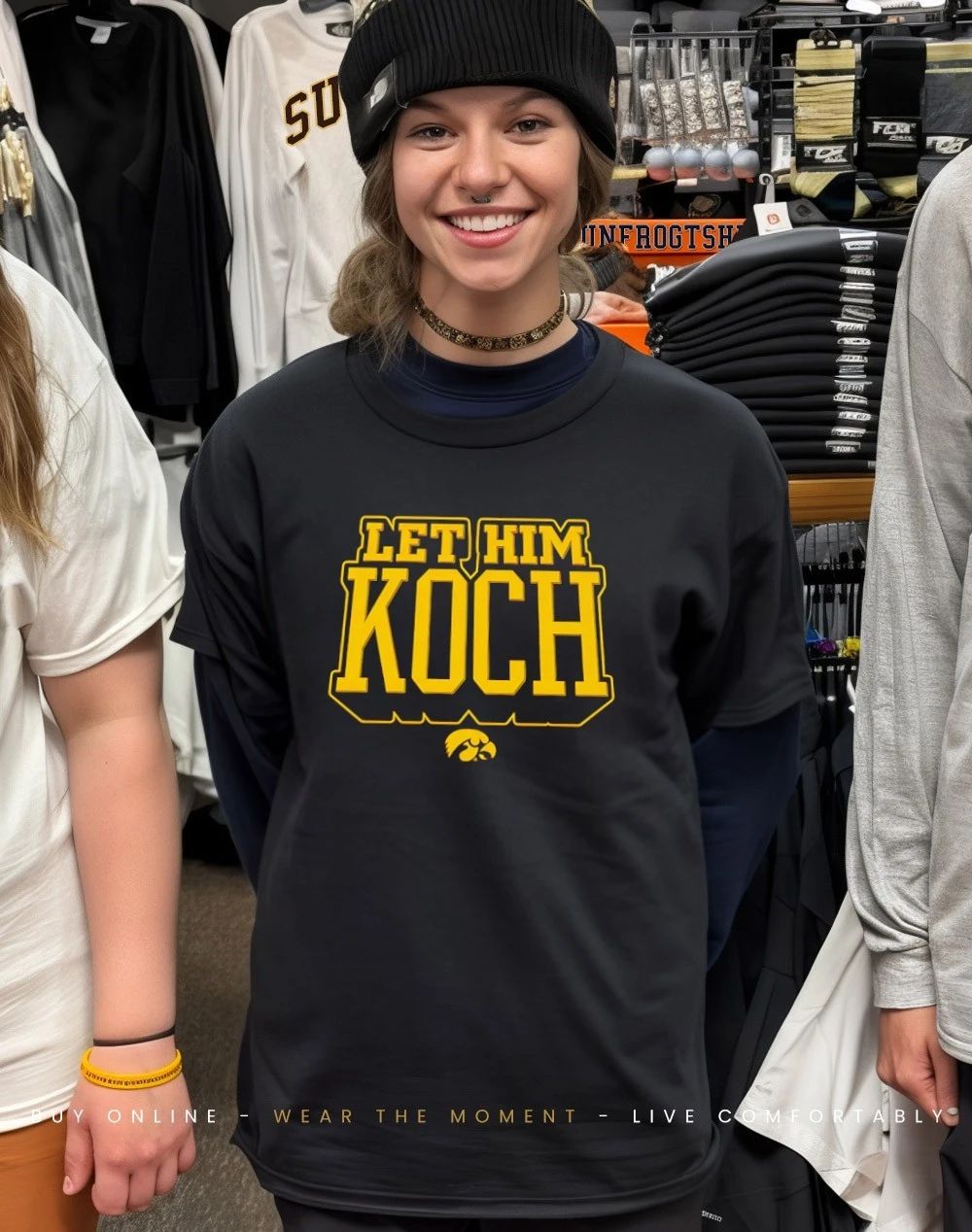 Jacob Koch Iowa Hawkeyes Let Him Koch shirt