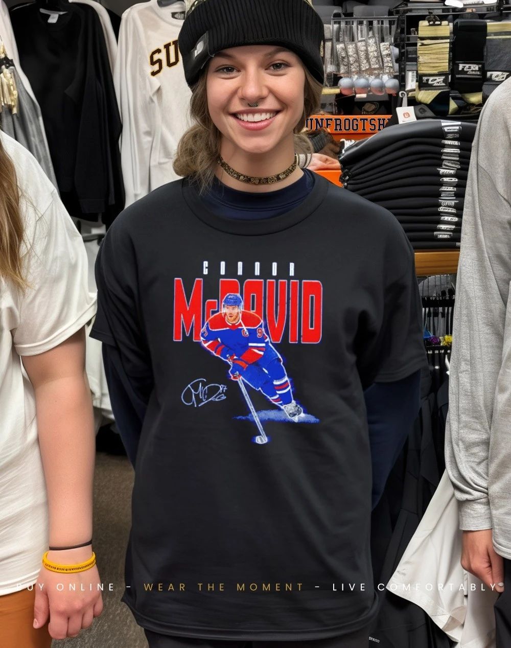 Connor Mcdavid Edmonton Oilers Player Name signature shirt