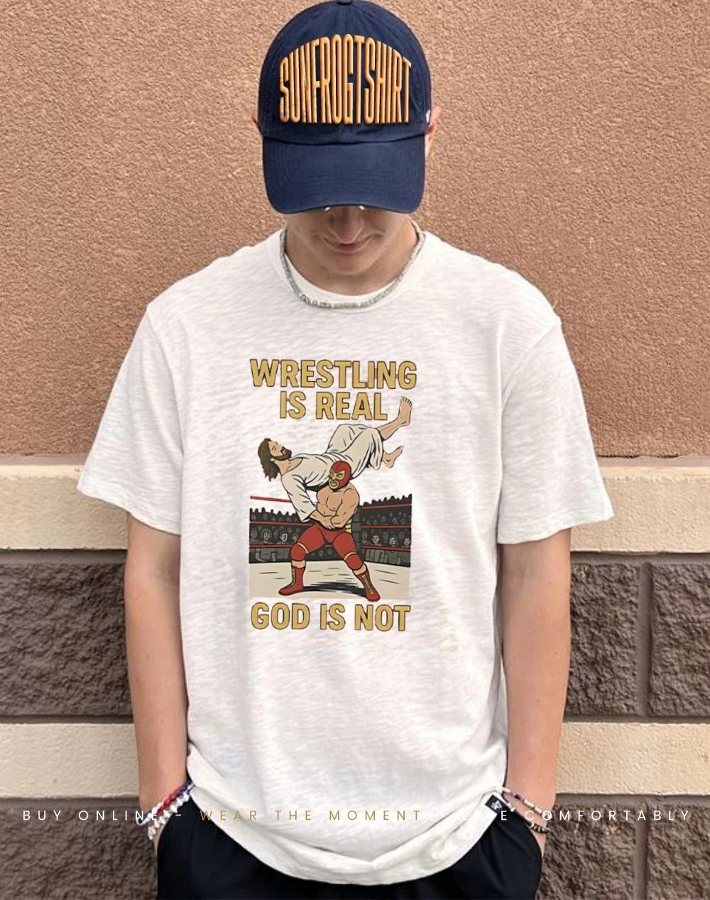 Wrestling Is Real God Is Not Jesus Wrestling shirt