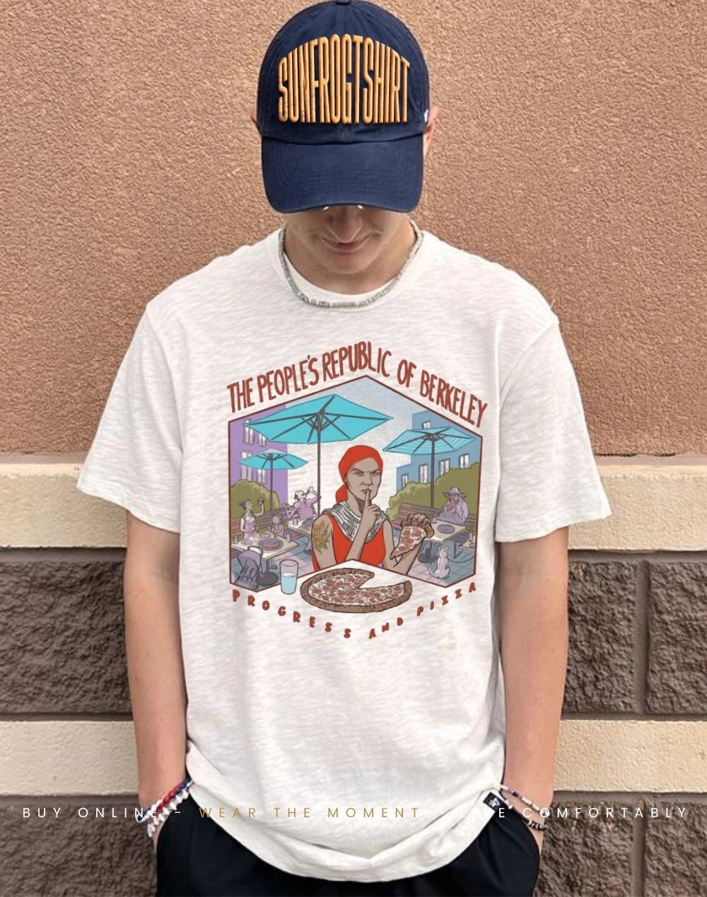 The People’s Republic of Berkeley progress and pizza shirt