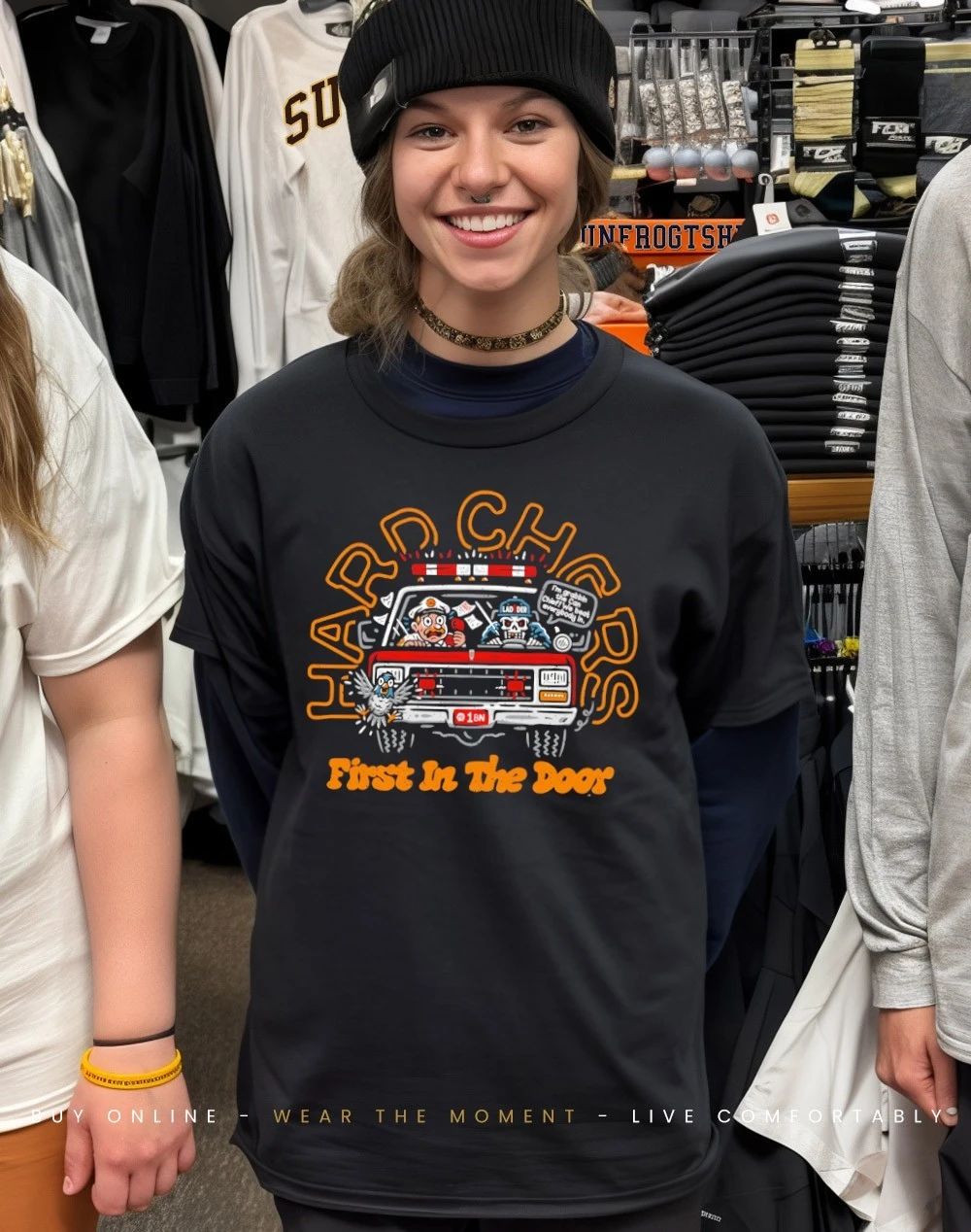 Chief’s Aide firefighter hatchers first in the door shirt