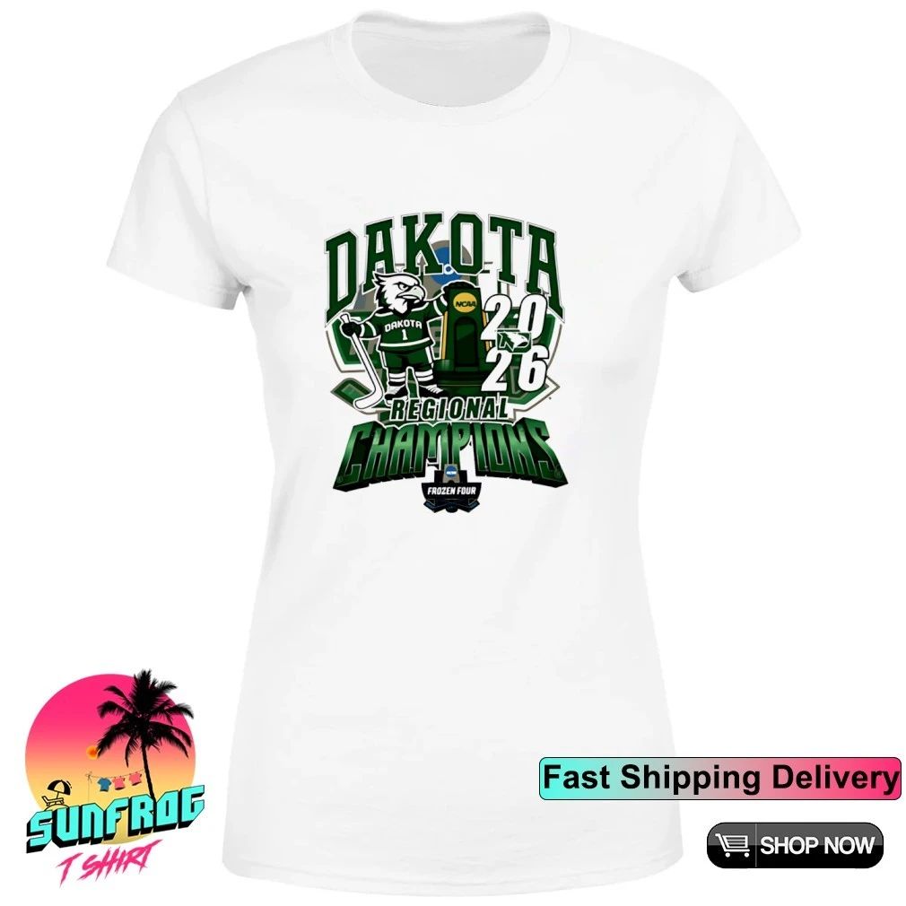 North Dakota Fighting Hawks 2026 NCAA Men’s Hockey Regional Champions mascot shirt