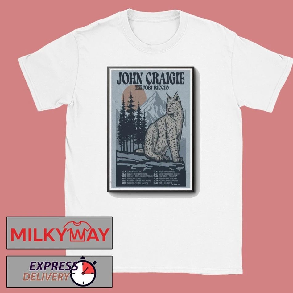 LIMITED Poster Jobi Riccio x John Craigie Tour 2026 shirt