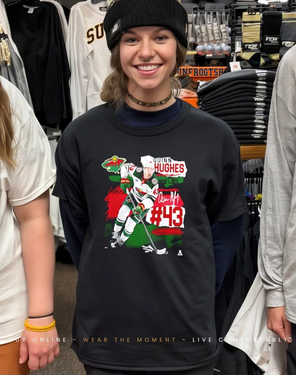 Quinn Hughes Minnesota Wild Fresh Ice signature shirt