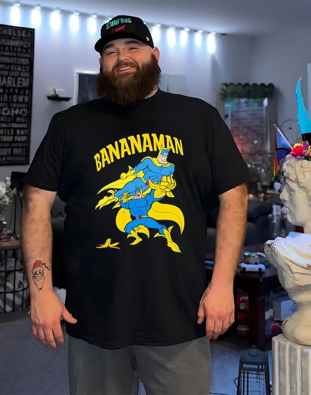Bananaman Banana picture collage shirt