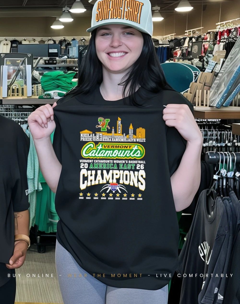 Vermont Catamounts 2026 America East Champions city skyline shirt