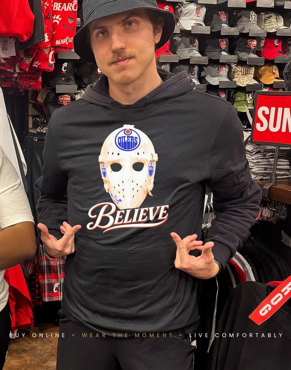 Believe Mask Edmonton Oilers shirt