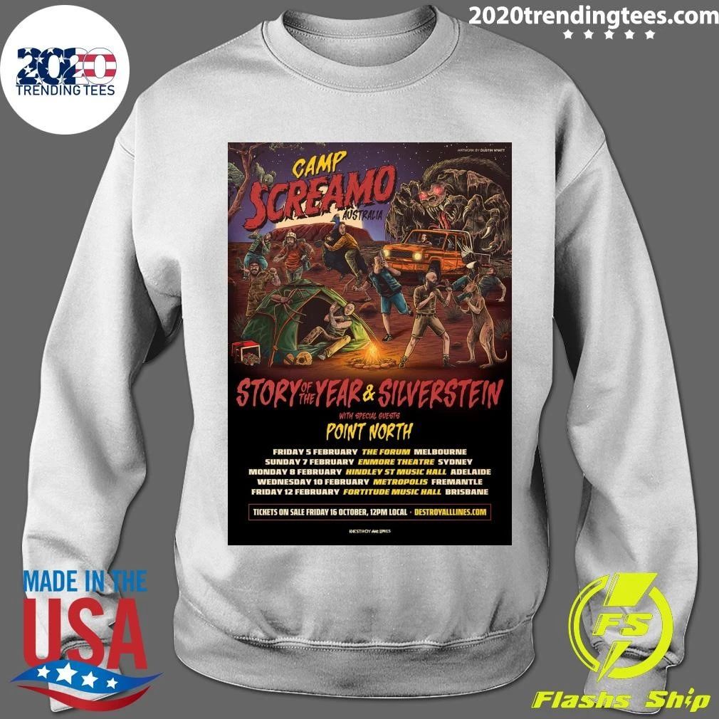 Silverstein And Story Of The Year Camp Screamo Australia Tour 2027 Shirt