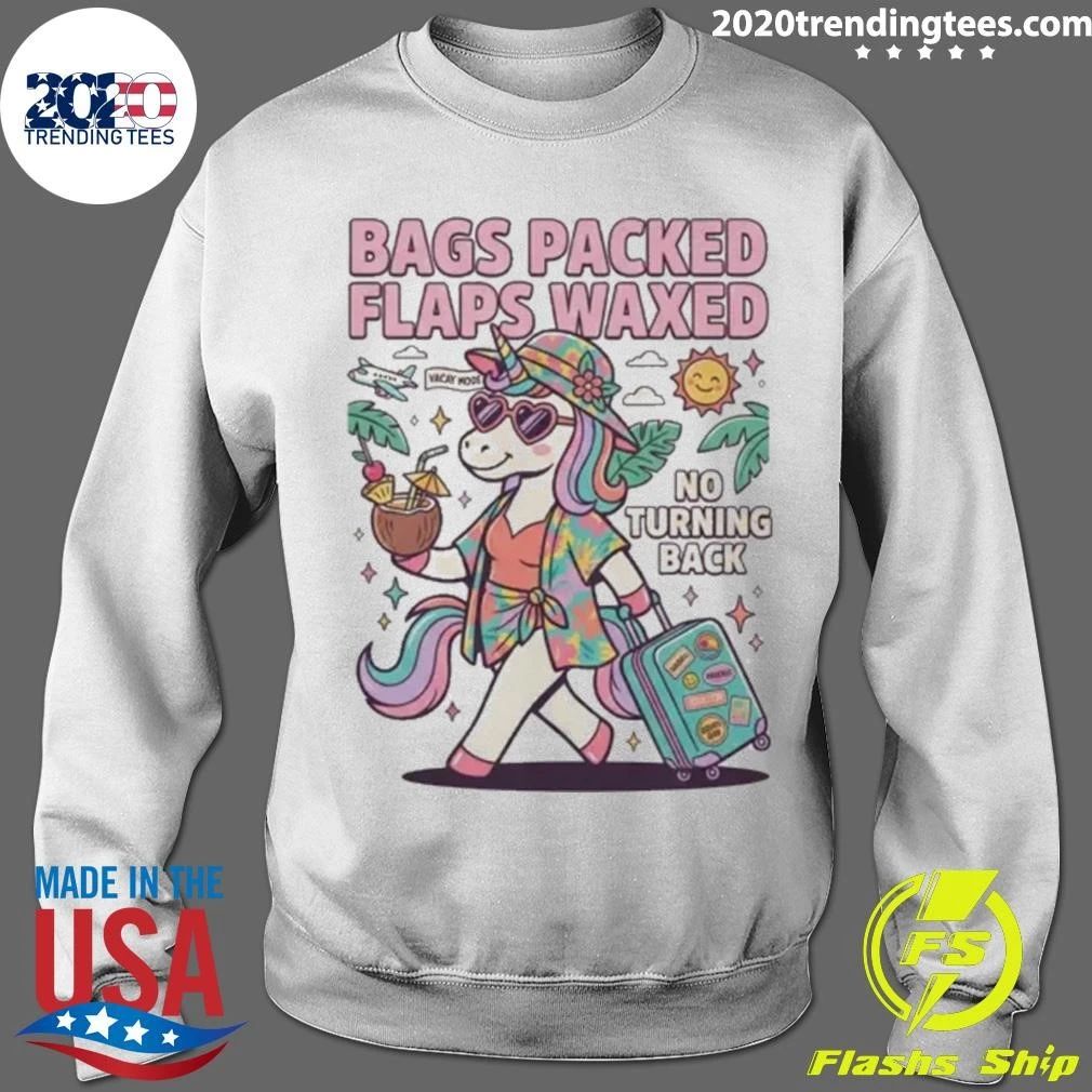 Bags Packed Flaps Waxed Vacation Unicorn No Turning Back Shirt
