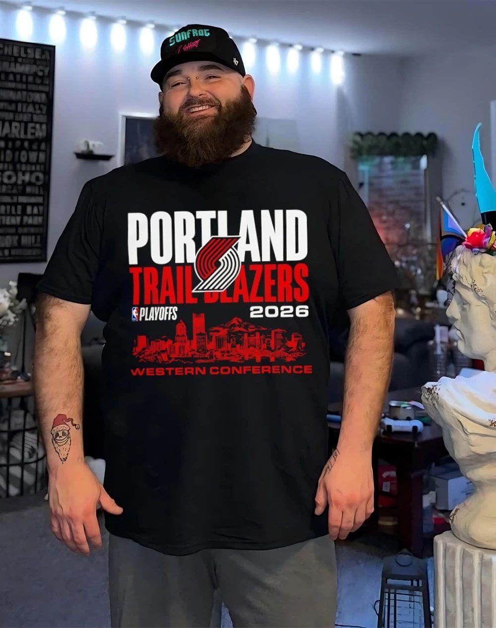 Portland Trail Blazers 2026 NBA Playoffs Western Conference Skyline shirt