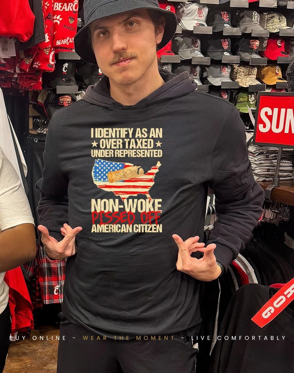 I identify as an over texed under represented Non-Woke Pissed Off American Citizen shirt