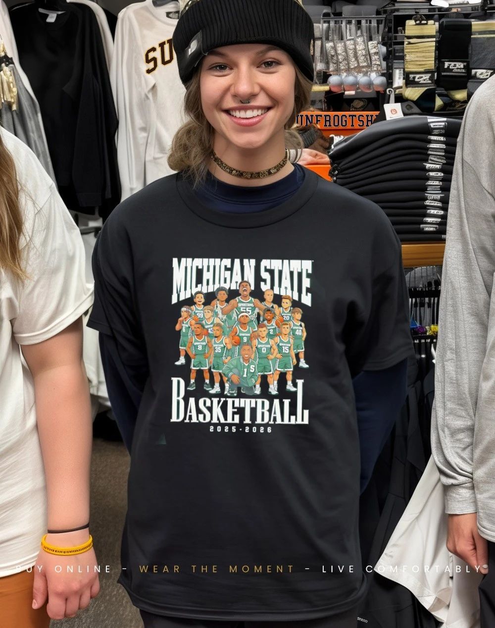 Michigan State Men’s Basketball 2025 2026 team collage shirt