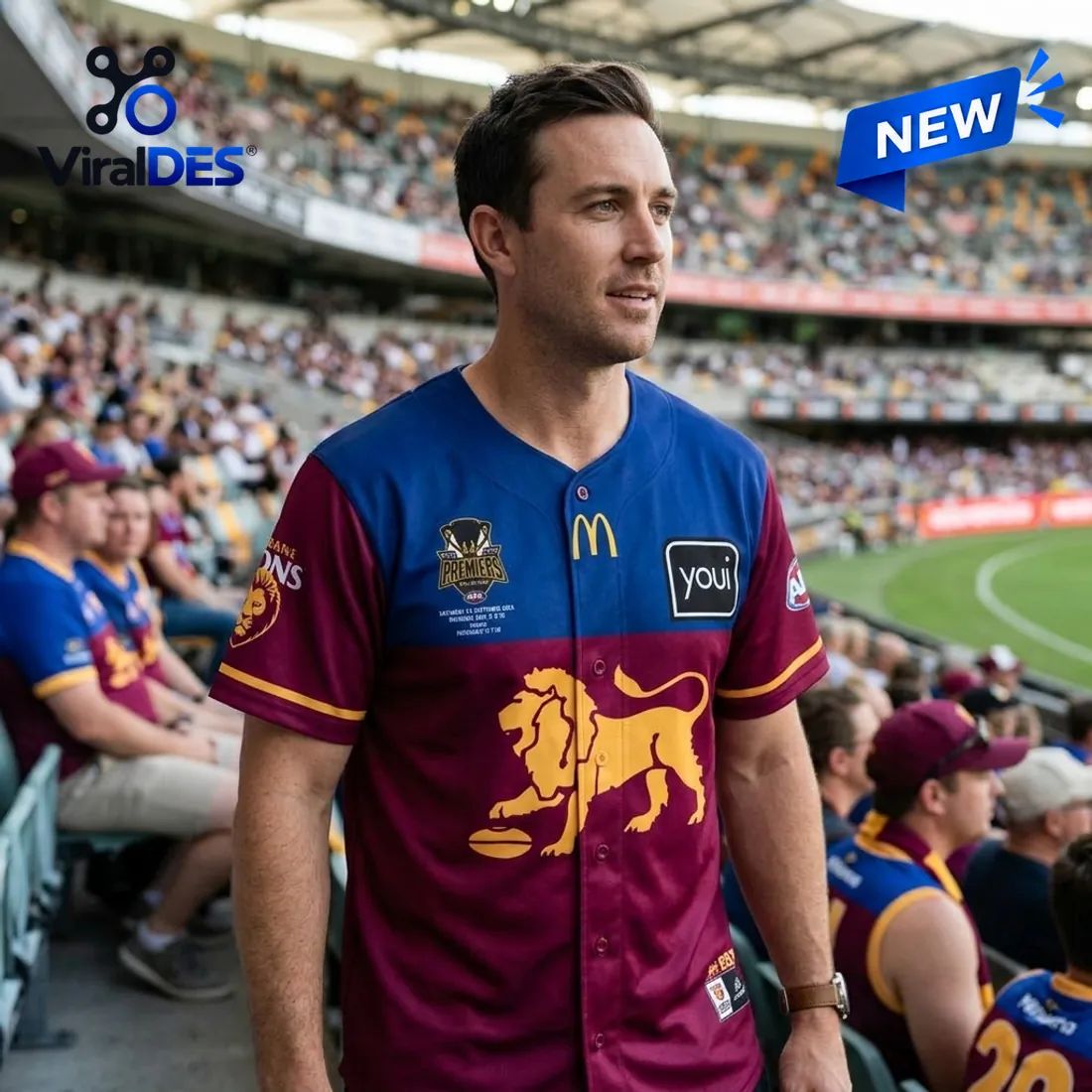 Brisbane Lions 2026 AFL Premiers Baseball Jersey