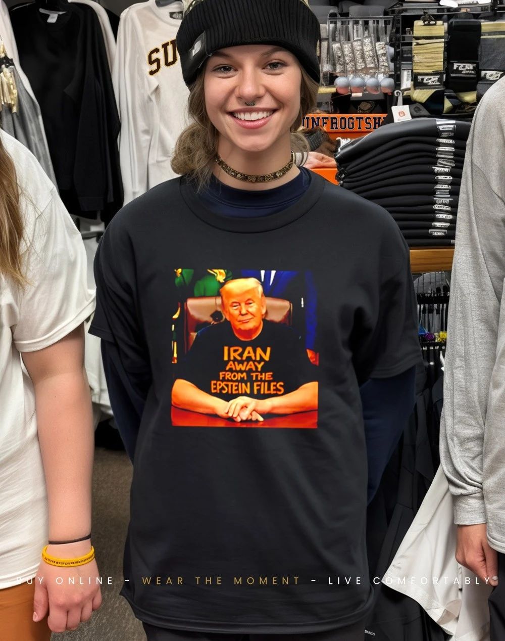 Iran Away From The Epstein Files Trump shirt
